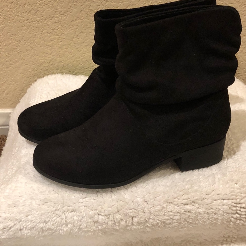 Faux suede boots